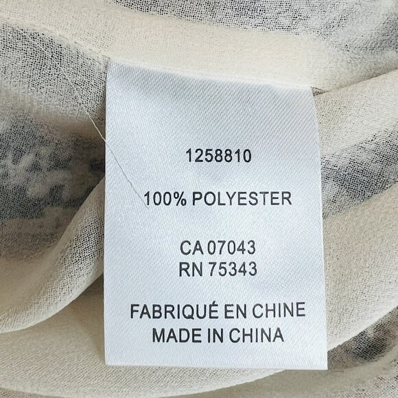 NWT Joie Women's Snake Print Tie Neck Long Sleeve Lined Shimmer Tan Blouse Sz XS - Picture 11 of 11